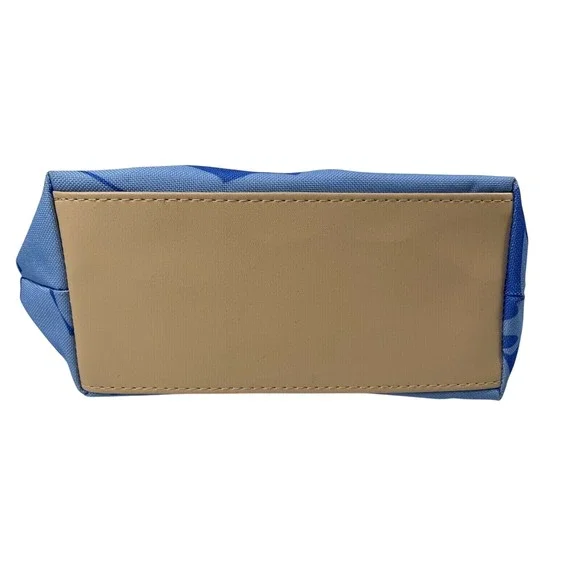 Estee Lauder Blue Floral Makeup Small Tote Bag Fully Lined 2005 7x8x3" - Picture 4 of 7